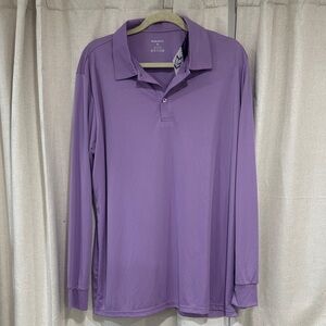 Grand Slam Purple Long Sleeve Polo Shirt
